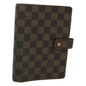 LOUIS VUITTON Damier Ebene Agenda MM Day Planner Cover R20240 LV Auth 130872